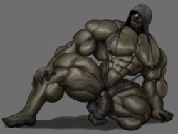 balls banana_hammock bara big_muscles big_penis bulge flaccid hunter_(left_4_dead) left_4_dead male male_only muscles muscular penis remert solo solo_male spread_legs zombie