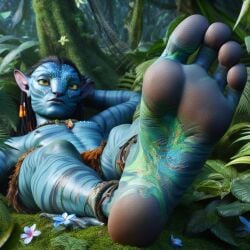 ai_generated artist_request avatar feet foot_focus male na'vi soles solo source_request