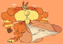 balls_on_floor bodybuilder boner daxter erection furry high_resolution hyper hyper_balls hyper_cock hyper_genitalia hyper_muscles hyper_penis hyper_testicles jak_and_daxter male male_only muscles muscular muscular_arms muscular_male muscular_thighs musk remert ripping_clothing solo solo_male sweat sweating sweating_profusely turned_on