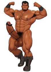 abs balls bar_censor bara biceps bodybuilder boner censor_bar censored censored_genitalia censored_penis chest_hair erection facial_hair gay hairy hairy_chest hairy_legs hairy_male hairy_thighs hunk hyper hyper_balls hyper_genitalia hyper_penis hyper_testicles kuromine_hiraya male male_focus male_only muscles muscular muscular_arms muscular_ass muscular_legs muscular_male muscular_thighs nipples nude pecs penis pointless_censoring pubic_hair solo solo_male testicles veins veiny_penis yaoi yuatari