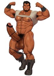 abs balls bar_censor bara biceps bodybuilder boner censor_bar censored censored_genitalia censored_penis chest_hair erection facial_hair gay hairy hairy_chest hairy_legs hairy_male hairy_thighs hunk hyper hyper_balls hyper_genitalia hyper_penis hyper_testicles kuromine_hiraya male male_focus male_only muscles muscular muscular_arms muscular_ass muscular_legs muscular_male muscular_thighs nipples pecs penis pointless_censoring pubic_hair solo solo_male testicles veins veiny_penis yaoi yuatari