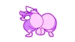 animated bouncing_ass bouncing_balls bouncing_butt edit edited furry male_only maxxi_(character) maxxivee no_pupils purple_body superiorfox toony transparent_background twerking