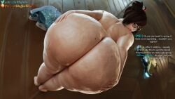 1girls 3d asian asian_female ass ass_focus bbw bent_over big_ass brown_hair bubble_butt butt cellulite chubby chubby_female dialogue english_text eyewear female female_only glasses hair_ornament hands_on_ass huge_ass large_ass legs_together looking_back mei_(overwatch) mole mole_on_ass nude nude_female overwatch overwatch_2 overweight pervertmuffinmajima presenting presenting_hindquarters rear_view solo solo_female text thick_thighs thighs wide_hips