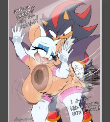 2023 anthro anthro_on_anthro artist_name bat big_breasts breasts butt_slap clothing doggy_style dominant dominant_male english_text eulipotyphlan eyeliner female from_behind_position handwear_and_footwear_only hedgehog hi_res kappa_spark legwear makeup male mammal pleased_expression rouge_the_bat sega sex shadow_the_hedgehog slap sonic_(series) sonic_the_hedgehog_(series) spanking text thigh_highs wide_hips wings