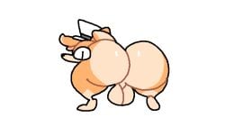 animated animated_gif balls bouncing_ass bouncing_butt bubble_butt fur genitals gif male male_only mammal maxxi_(character) superiorfox transparent_background twerking