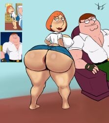 1boy 1girls 20th_century_fox anus ass ass_focus backboob big_ass big_breasts boob_window clothed dat_ass epic_games family_guy female female_focus fortnite huge_ass lois_griffin male mature_female milf nipples_visible_through_clothing no_panties no_underwear peter_griffin peter_griffin_(fortnite) presenting presenting_anus presenting_ass presenting_hindquarters rear_view underass zivartx