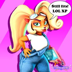 anthro bandicoot coco_bandicoot crash_(series) dialogue english_text female female_protagonist looking_at_viewer talking_to_viewer tbwinger92 video_games