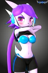 anthro aquatic_dragon bikini blush dragon female female_protagonist freedom_planet freedom_planet_2 looking_at_viewer sash_lilac tbwinger92 video_games water_dragon