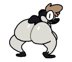 animated anthro bouncing_ass bouncing_butt bubble_ass bubble_butt fur lagomorph looking_at_viewer mammal superiorfox transparent_background twerking