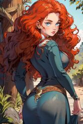 ai_generated ass brave crack disney dress female merida pixar