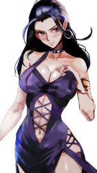 big_breasts black_hair blue_eyes cleavage curvaceous curvy curvy_body curvy_female curvy_figure dress female female_only fully_clothed hourglass_figure nico_robin one_piece post-timeskip tight_clothing vcais voluptuous voluptuous_female wide_hips