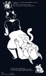 absurd_res all_fours anthro asriel_dreemurr asriel_dreemurr_(god_form) ass ass_awe big_butt boss_monster bovid cant_get_past_cheeks caprine catty_(undertale) chubby_female deltarune dracozhilla duo embarrassed excited felid feline female from_behind_position genitals goat hi_res humanoid humiliation male male/female mammal monochrome obscured_eyes penis penis_humiliation sex size_difference size_talk slightly_chubby small_penis small_penis_adoration small_penis_humiliation sph_(disambiguation) tail text undertale undertale_(series)