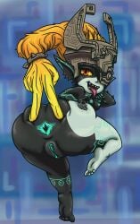 1girls anus ass female female_only floating imp imp_midna looking_at_viewer looking_back masterchefguy midna pussy rear_view sharp_teeth shortstack solo spreading spreading_anus spreading_ass the_legend_of_zelda tongue tongue_out twilight_princess