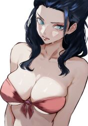 big_breasts black_hair blue_eyes cleavage curvaceous curvy curvy_body curvy_female curvy_figure female female_only hourglass_figure nico_robin one_piece post-timeskip sweat underboob vcais voluptuous voluptuous_female