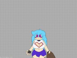 animated big_breasts blue_hair breasts friday_night_funkin friday_night_funkin_mod gif inflation jholiorinscoop skyblue skyblue_(friday_night_funkin) skyverse tagme thick_thighs thighs