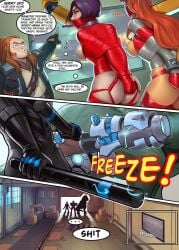 beast_boy comic comic_page control_freak_(dc) cyborg_(dc) dc dc_comics dick_grayson english_text female fight machine male nightwing raven_(dc) saneperson speech_bubble starfire teen_titans