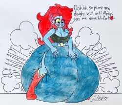 big_diaper diaper diaper_fetish diaperblob fish fish_girl littlebigkahuna38489 messing messing_diaper puffy_diaper scat soiling soiling_diaper undertale undertale_(series) undyne wetting wetting_diaper