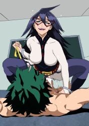 1boy 1boy1girl 1girls age_difference areola areolae big_breasts big_penis blue_eyes blush blush_lines boku_no_hero_academia breasts completely_nude_male cum cum_in_pussy cum_inside cum_out_pussy female female_focus green_hair huge_cock huge_penis izuku_midoriya kayama_nemuri kayama_nemuri_(hero_outfit) long_hair male male/female mature_female mature_woman midnight_(my_hero_academia) midoriya_izuku muscular_arms muscular_male my_hero_academia naked_male nemuri_kayama nemuri_kayama_(hero_outfit) no_panties nude_male nude_male_clothed_female older_female older_woman_and_younger_boy penis penis_in_pussy penis_in_vagina purple_hair pussy spread_legs student student_and_teacher sweat sweating teacher teacher_and_student torn_clothes vaginal vaginal_insertion vaginal_penetration younger_male younger_penetrating_older