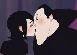 animated black_hair daughter dracula dracula_(hotel_transylvania) father father_and_daughter hotel_transylvania incest kissing male mavis_dracula pointy_ears robinhess tagme vampire video