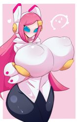 big_ass big_breasts breasts_bigger_than_head female female_only huge_breasts kirby_(series) nintendo nipples_visible_through_clothing no_bra skeletons62 susanna_patrya_haltmann susie_(kirby)