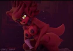 1boy 1girls 3d akairasaki animated fexa fexa_(cally3d) fexa_(cryptia) five_nights_at_freddy's foxy_(cally3d) foxy_(fnaf) fredina's_nightclub gusinka nude nude_female nude_male penis penis_in_pussy penis_riding riding riding_penis sound tagme video voice_acted