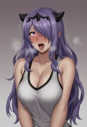 1girls ahe_gao ai_generated camilla_(fire_emblem) female female_only fire_emblem fire_emblem_fates gym_shirt nintendo solo