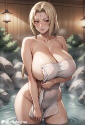 1girls adapted_costume ai_generated almost_naked bare_shoulders bare_thighs barely_clothed big_breasts blonde_hair blush breasts breasts_bigger_than_head brown_eyes busty child_bearing_hips cleavage completely_nude completely_nude_female covering covering_self female female_focus gilf hot_spring hourglass_figure huge_breasts hyoombotai in_water large_breasts light-skinned_female light_skin lipstick looking_at_viewer makeup massive_breasts mature mature_female mature_woman milf mommy mostly_nude naked naked_towel naruto naruto_(series) naruto_shippuden nipples nude nude_female onsen partially_submerged patreon_username puffy_nipples sagging_breasts seducing seduction seductive seductive_body seductive_eyes seductive_gaze seductive_look seductive_mouth seductive_pose seductive_smile see-through see-through_towel smile standing thick thick_body thick_thighs thighs towel towel_only tsunade twintails url voluptuous voluptuous_female water watermark waving web_address wet wet_body wet_skin wide_hips