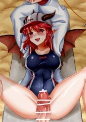 guardian_tales lifeguard_yuze_(guardian_tales) male_knight_(guardian_tales) rynn_(darknescorez) succubus succubus_adventurer_yuze_(guardian_tales) yuze_(guardian_tales)