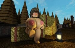 belly belly_button big_breasts brunnette cap cowgirl cutiehogg farmgirl huge_breasts huge_thighs roblox roblox_avatar roblox_game