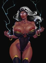 1girls bimbo bimbo_lips boobsgames busty dark-skinned_female dark_skin female hourglass_figure huge_breasts human human_only makeup marvel marvel_comics mature mature_female ororo_munroe storm_(x-men) tagme voluptuous voluptuous_female wide_hips x-men