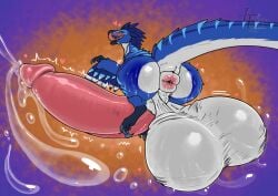 2024 3_toes anus arm_feathers ass balls big_anus big_balls big_penis biped bipedal_feral blue_body blue_feathers blue_tail blush bodily_fluids claws countershading digital_media_(artwork) dinosaur dripping dromaeosaurid erection excessive_genital_fluids excessive_precum feathered_dinosaur feathered_scalie feathers feet feral genital_fluids genitals grey_claws head_feathers heart_symbol hi_res huge_anus huge_balls huge_cock hyper hyper_anus hyper_balls hyper_genitalia hyper_penis licking licking_lips licking_own_lips luccatoasty male male_feral multicolored_body orange_background ostro_the_utahraptor penis precum precum_drip puffy_anus purple_background raptor_claws red_penis reptile scalie simple_background solo sweat sweaty_balls sweaty_butt sweaty_genitalia tail theropod toe_claws toes tongue tongue_out tremble_spikes utahraptor white_balls white_body white_countershading yellow_eyes
