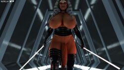 3d 3d_(artwork) ahsoka_tano alien alien_girl athletic athletic_futanari big_breasts big_penis completely_nude completely_nude_futanari dickgirl erect_nipples erect_penis erection futa_focus futanari futanari_only lekku lightsaber naked naked_futanari nude_futanari pinup red_skin sith sith_lady solo_futa star_wars thentrguy togruta veiny_penis white_markings