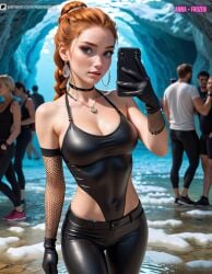 ai_generated aippealing anna_(frozen) disney frozen frozen_(film) frozen_2 medium_breasts