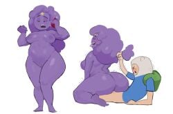 1boy 1boy1girl 1girls adventure_time ambiguous_penetration amugea ass bbw big_ass big_breasts blush canonical_sex cartoon_network casual_nudity cellphone chubby chubby_female clothed_male_nude_female female_focus finn_the_human gijinka hair_grab human_on_anthro humanized lumpy_space_princess motion_lines naked nipples nude_female nude_female_clothed_male on_floor phone_call pulling_hair purple_areola purple_hair purple_skin reverse_cowgirl_position shaking star_(symbol) sweat sweatdrop thick_thighs tongue_out vagina wavy_hair wide_hips