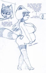 anthro belly belly_bulge belly_expansion belly_inflation belly_noise belly_noises big_breasts bloat bloated bloated_belly bodysuit busty conversation cradling cumflation expansion full full_belly fur furry helmet high_heels holding_belly inflated inflated_belly inflation mammal pencil pencil_(artwork) phone phone_call raccoon sketch slosh sloshing swollen swollen_belly tagme wobble zipper