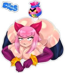 1girls bibilarin big_ass blush brawl_stars completely_nude completely_nude_female hanbok huge_ass insertion massive_ass melodie_(brawl_stars) nude nude_female pink_hair self_pleasure slight_smile staff supercell svdielius thighhighs