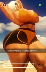 breasts female final_fantasy final_fantasy_xiv garlean gpose(ffxiv) gpose_(ffxiv) huge_ass huge_breasts hyur kallitheshort midlander solaris_caelum tagme white_hair