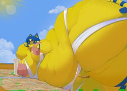 1girls animal_crossing ankha big_breasts bottom_heavy chubby commoddity fat giantess morbidly_obese morbidly_obese_anthro morbidly_obese_female obese overweight pear_shaped thick_thighs wraps