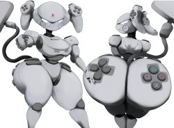 1girls ass barrybbeesly big_ass big_butt blue_eyes buttons fat_ass female female_only game_console game_controller large_ass looking_at_viewer original_character playstation playstation_1 robot robot_girl solo solo_female solo_focus tail thick_ass thick_thighs thighs wide_hips