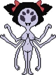 1girls 2d 5_eyes 6_arms accurate_art_style alternate_version_available breasts color j_d_ monster_girl muffet nipples pussy self_upload spider_girl sprite tagme transparent_background twintails undertale undertale_(series)