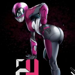 ai_generated ass fanart hasbro kamenrai_(artist) kimberly_hart mighty_morphin_power_rangers pink_ranger pose power_ranger power_rangers power_rangers_unworthy sentai washi_(artist)