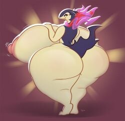 2023 anthro areola ass big_breasts big_butt breasts digital_media_(artwork) female fire fur hi_res hisuian_form hisuian_typhlosion huge_breasts huge_butt huge_thighs hyper hyper_breasts hyper_butt looking_at_viewer mammal nintendo nipples nude pokemon pokemon_(species) regional_form_(pokemon) simple_background sjevi solo tail thick_thighs wide_hips