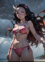 1girls 2d ai_generated angry athletic athletic_female bare_shoulders big_breasts bikini black_hair chest curvy curvy_figure cute cute_face dark_hair demon_slayer detailed eyelashes eyeshadow female female_only fit fit_female focus hair_ornament hairband high_quality horn kamado_nezuko kimetsu_no_yaiba large_breasts light-skinned_female light_skin lips lipstick long_hair looking_at_viewer mad makeup mascara muscular muscular_female nero100 nezuko_kamado pale-skinned_female pale_skin pink_bikini pink_eyes posing ribbon seductive seductive_look single_horn stable_diffusion string_bikini string_bra string_panties swimsuit swimwear tagme thick_ass thick_legs thick_thighs uncensored