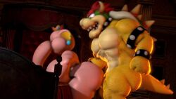 1boy 1girls 3d 3d_animation animated ass bed bowser breasts elephant_peach female indoors interspecies ironhawk male male/female male_penetrating_female mario_(series) no_humans no_sound nude nude_female penetration princess_peach sex super_mario_bros._wonder tagme video