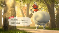 3d animal_crossing anthro ass balls big_ass big_balls bubble_butt dumptruck_ass felid feline femboy helmet huge_ass kid_cat_(animal_crossing) large_ass looking_back male male_only no_pants thick_ass thick_thighs totallyd waving waving_at_viewer wide_hips