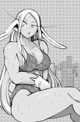 big_breasts bikini boku_no_hero_academia bunny_costume bunny_ears bunny_girl bunnysuit long_hair miruko muscular_female my_hero_academia nstime23 one-piece_swimsuit rumi_usagiyama thick thick_legs thick_thighs usagiyama_rumi white_hair