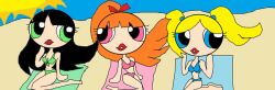 bikini blossom_(powerpuff_girls) bubbles_(powerpuff_girls) buttercup_(powerpuff_girls) powerpuff_girls swimsuit