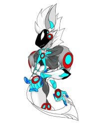 anthro cybernetic_limb cybernetics feral hi_res humanoid jojo_pose jokaze_joro machine male protogen_zero