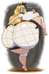 1girls ass ass_bigger_than_breasts ass_bigger_than_head ass_bigger_than_torso ass_focus bea_(pokemon)_(cosplay) big_breasts breasts_bigger_than_head cosplay crossover_cosplay elek-tronikz enormous_ass enormous_breasts fusion game_freak huge_breasts hyper hyper_ass hyper_breasts hyper_thighs massive_ass nintendo pokemon pokemon_ss rwby tagme talking text thick_thighs yang_xiao_long