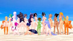 16girls 3d arielle_(vtuber) ass ass_focus beach big_ass boobs_and_butt_pose breasts buffpup_(vtuber) cassafrass cat_girl female_only furry goblin goblin_female group honey_goblin horns indie_virtual_youtuber koikatsu lyn_mametchi naked naked_female outside posing raccoon_girl renhentai rosedoodle_(vtuber) shinect_(callie_forniya) shortstack small_ass snuffy succuguts_(character) techycutie virtual_youtuber vrchat vtuber werewolf wings